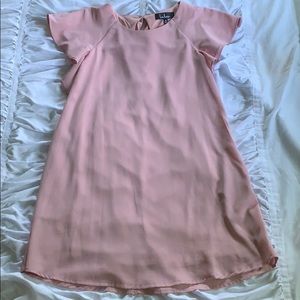 Lulu’s Blush Pink Flutter Sleeve Dress